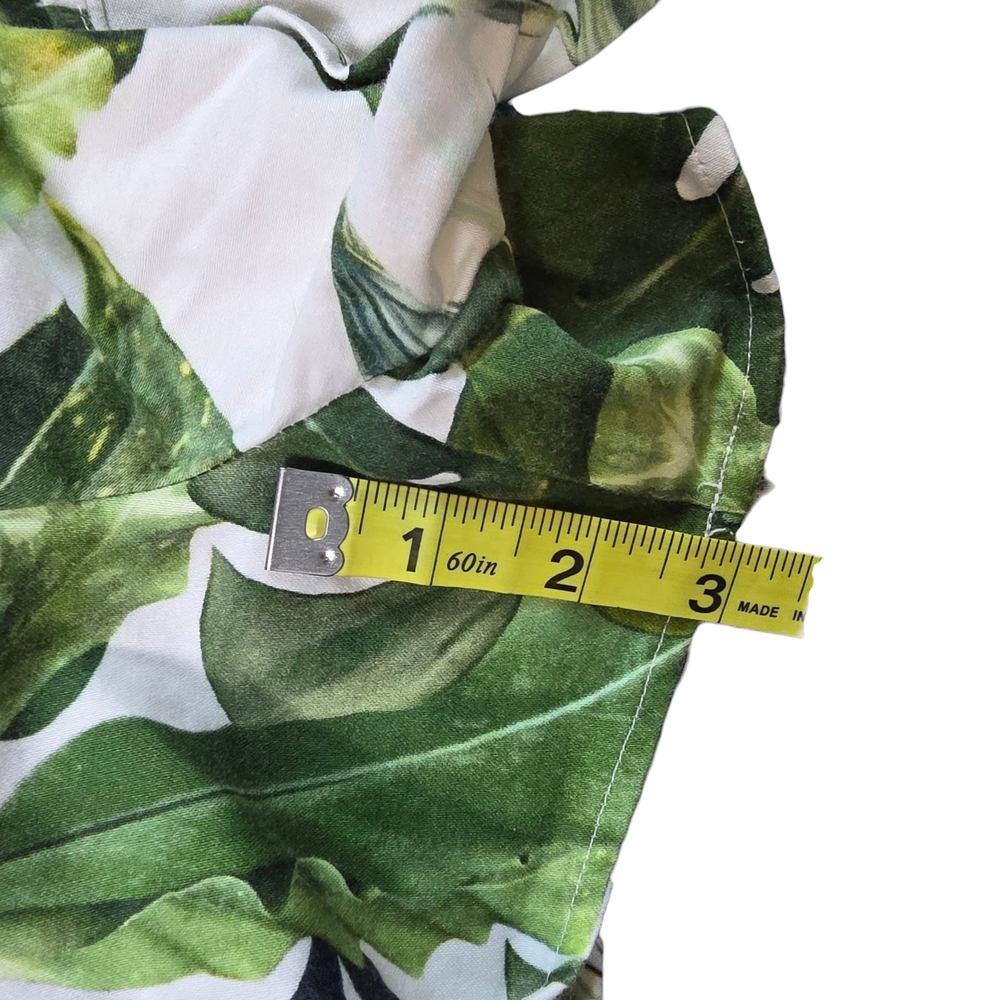 Gianni Bini Green Leaf Print High Waist Shorts Sz 4 - Picture 6 of 7